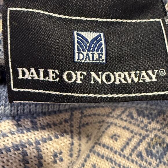 Vintage Dale of Norway Wool Cardigan Sweater Blue Nordic Women Large Premium - Picture 6 of 10